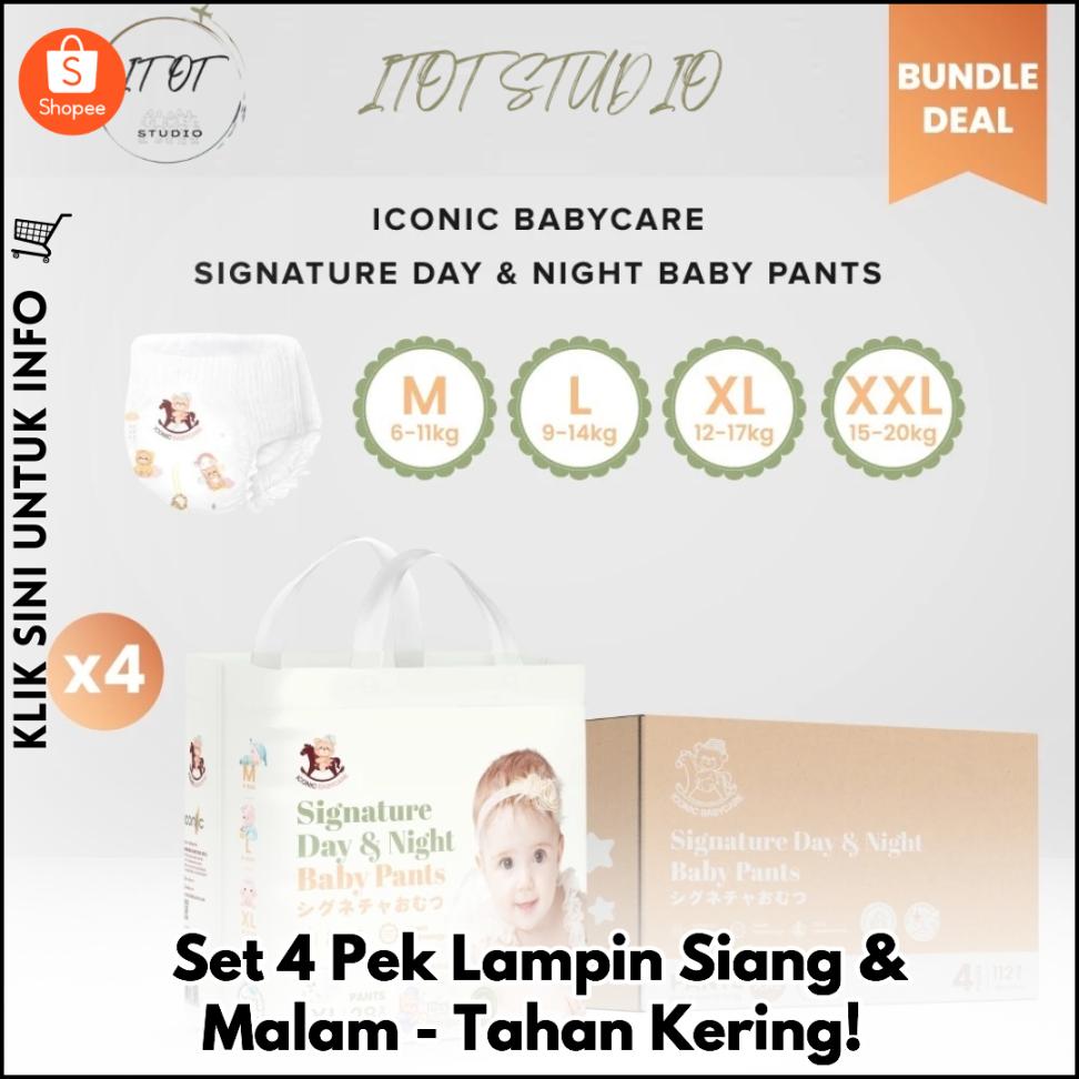 Set 4 Pek Lampin Siang & Malam - Tahan Kering!