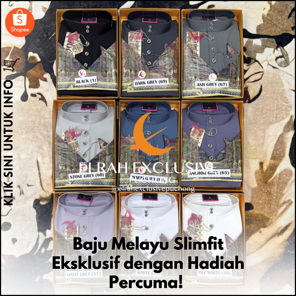 Baju Melayu Slimfit Eksklusif dengan Hadiah Percuma!