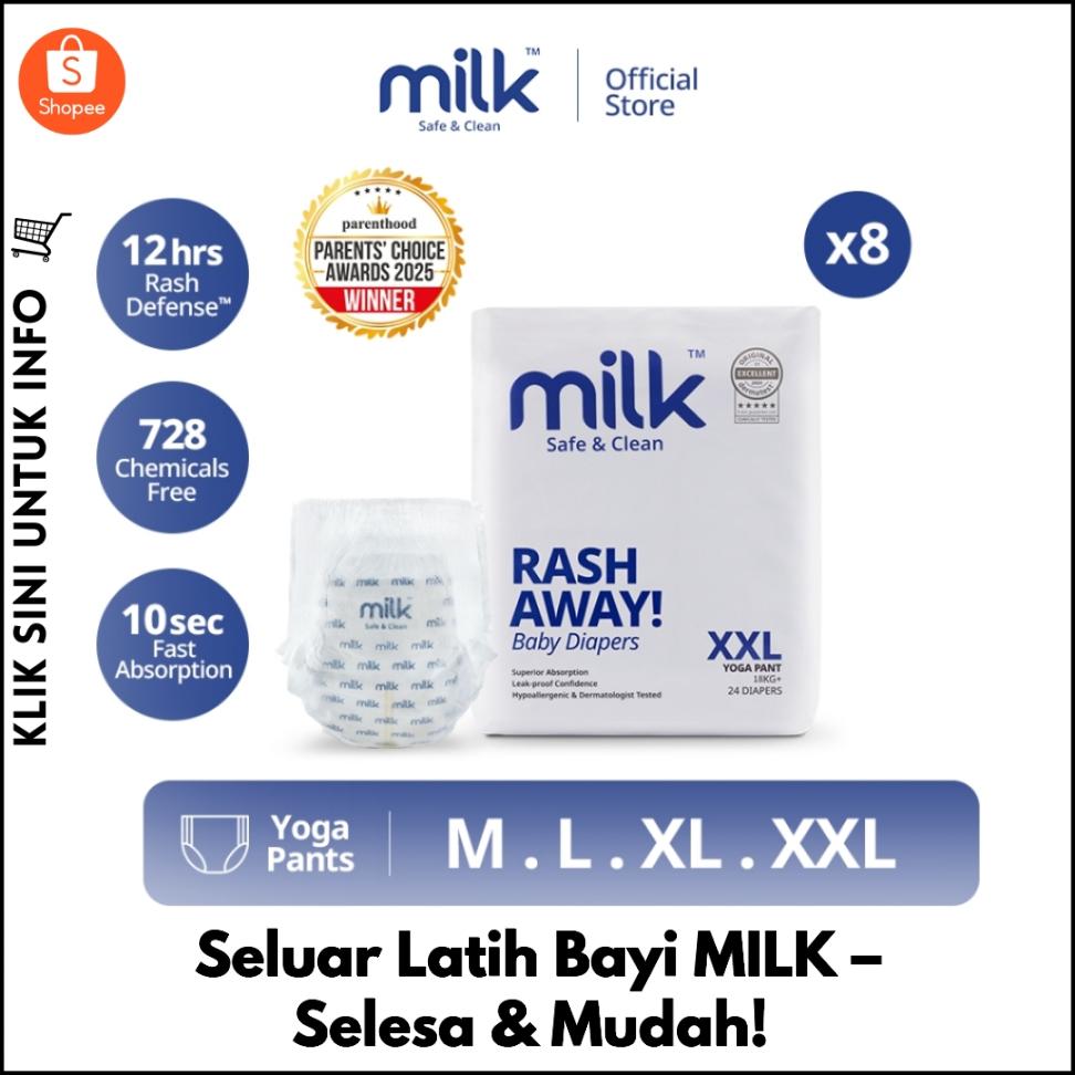 Seluar Latih Bayi MILK – Selesa & Mudah!