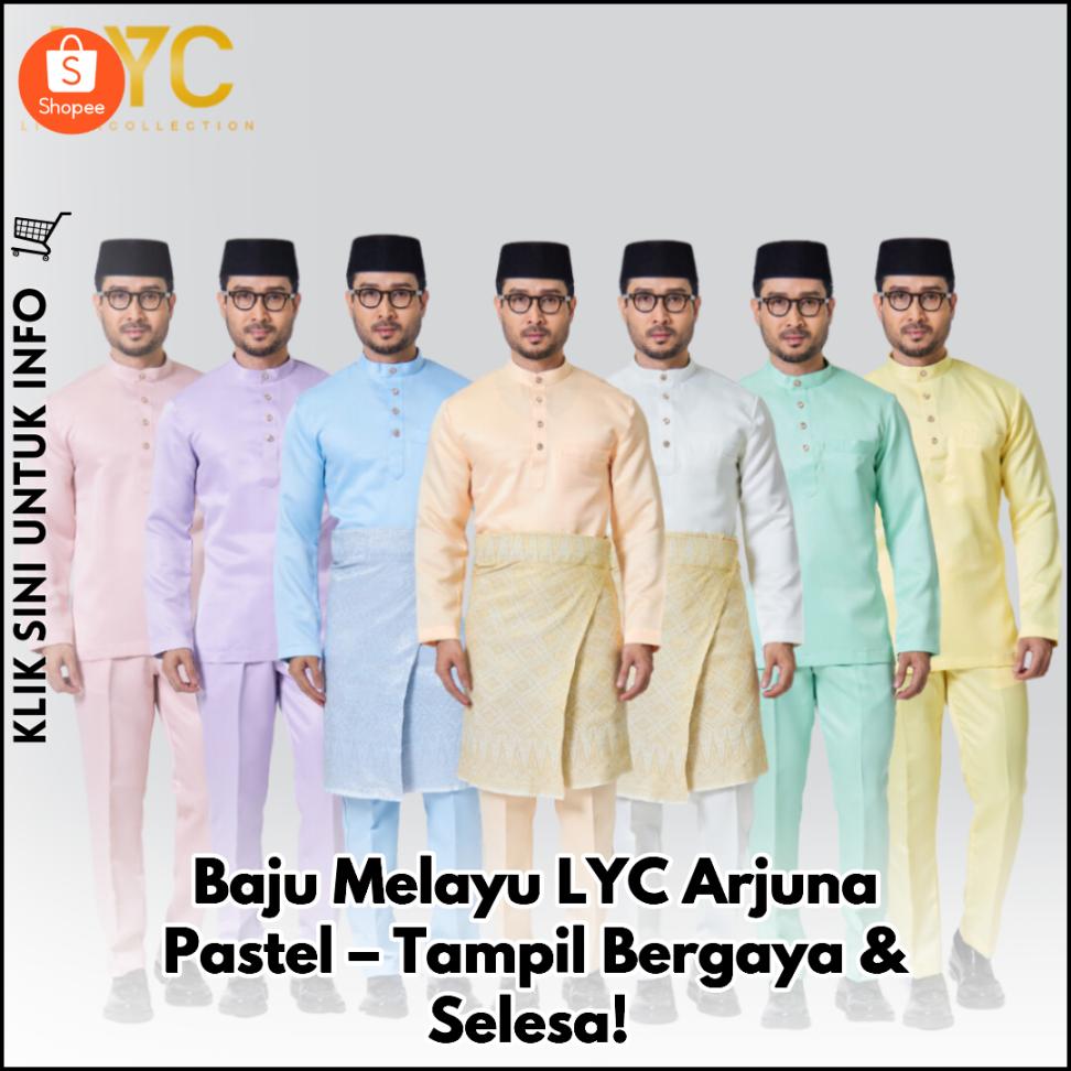 Baju Melayu LYC Arjuna Pastel – Tampil Bergaya & Selesa!