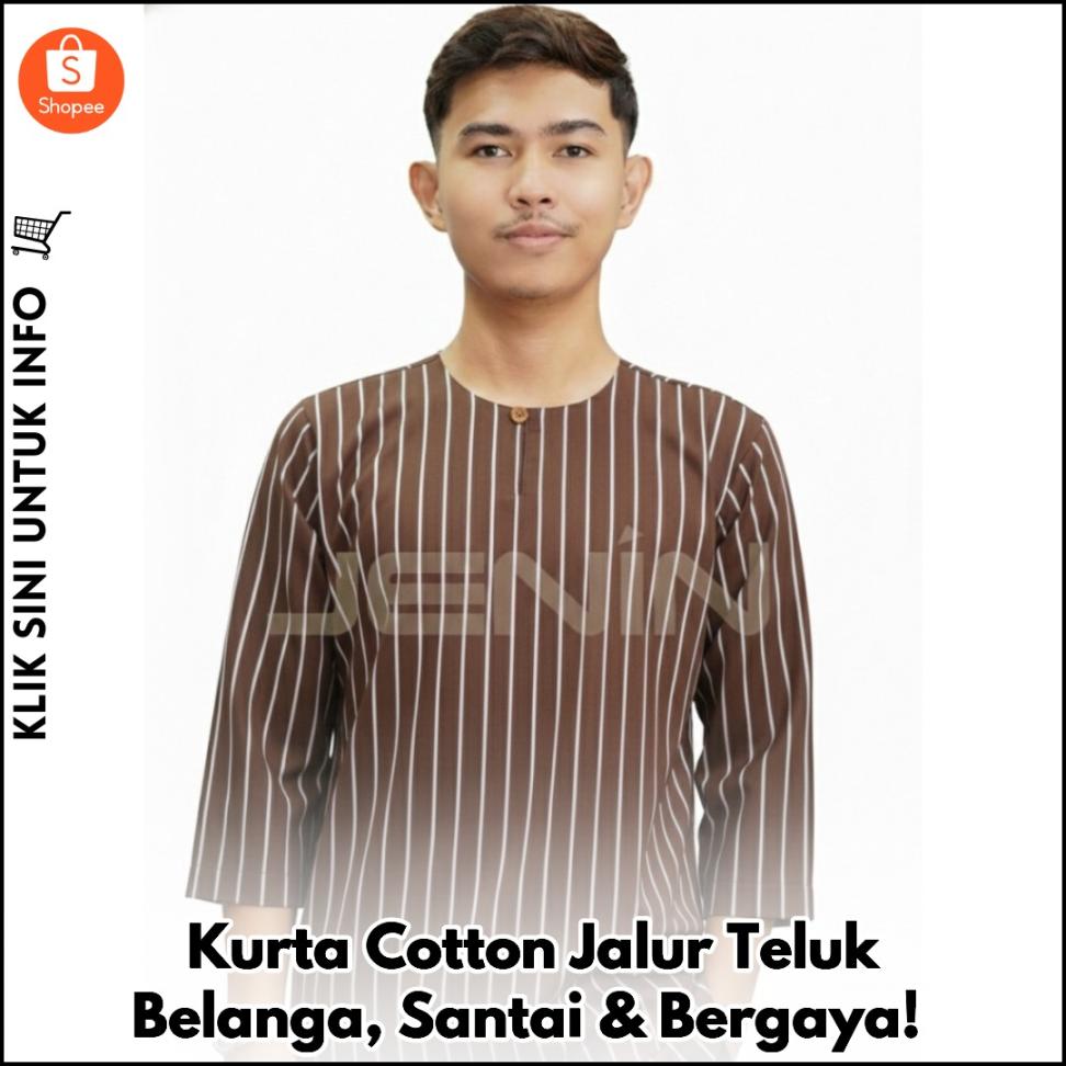 Kurta Cotton Jalur Teluk Belanga, Santai & Bergaya!