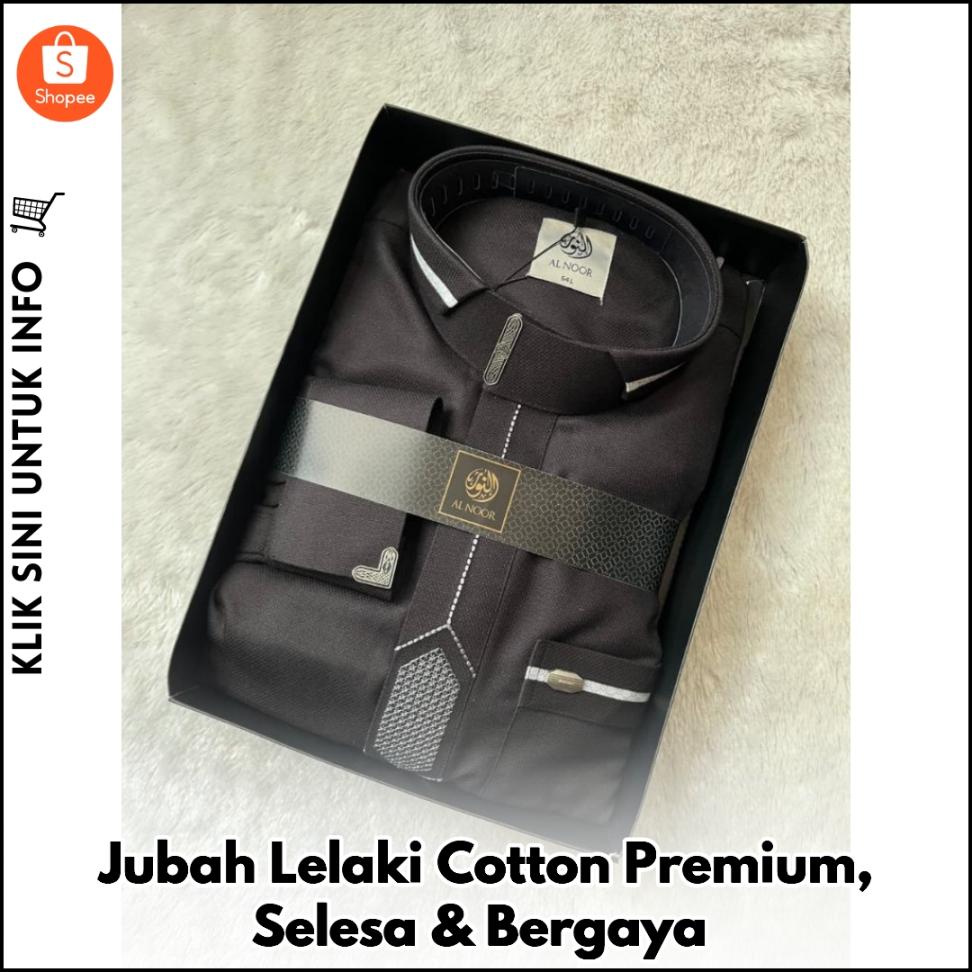 Jubah Lelaki Cotton Premium, Selesa & Bergaya