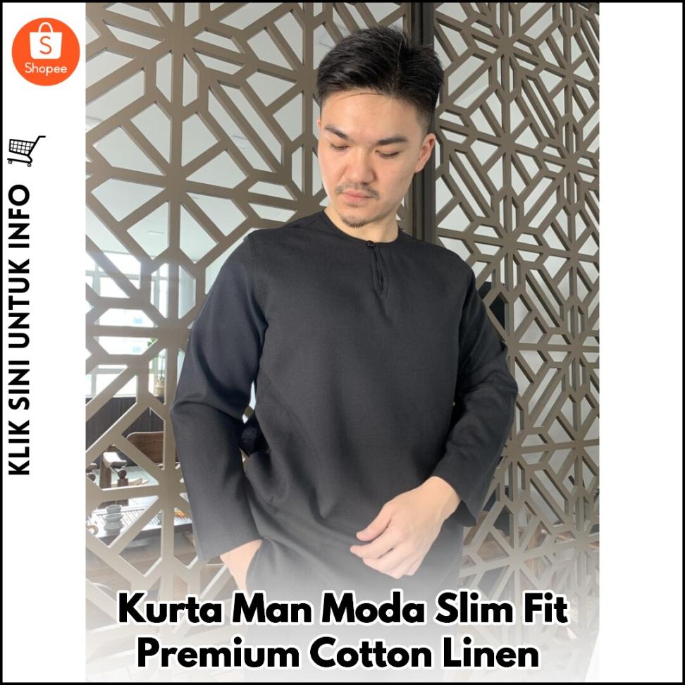 Kurta Man Moda Slim Fit Premium Cotton Linen