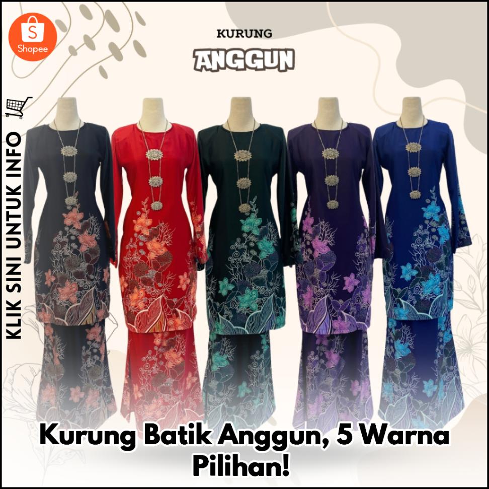 Kurung Batik Anggun, 5 Warna Pilihan!