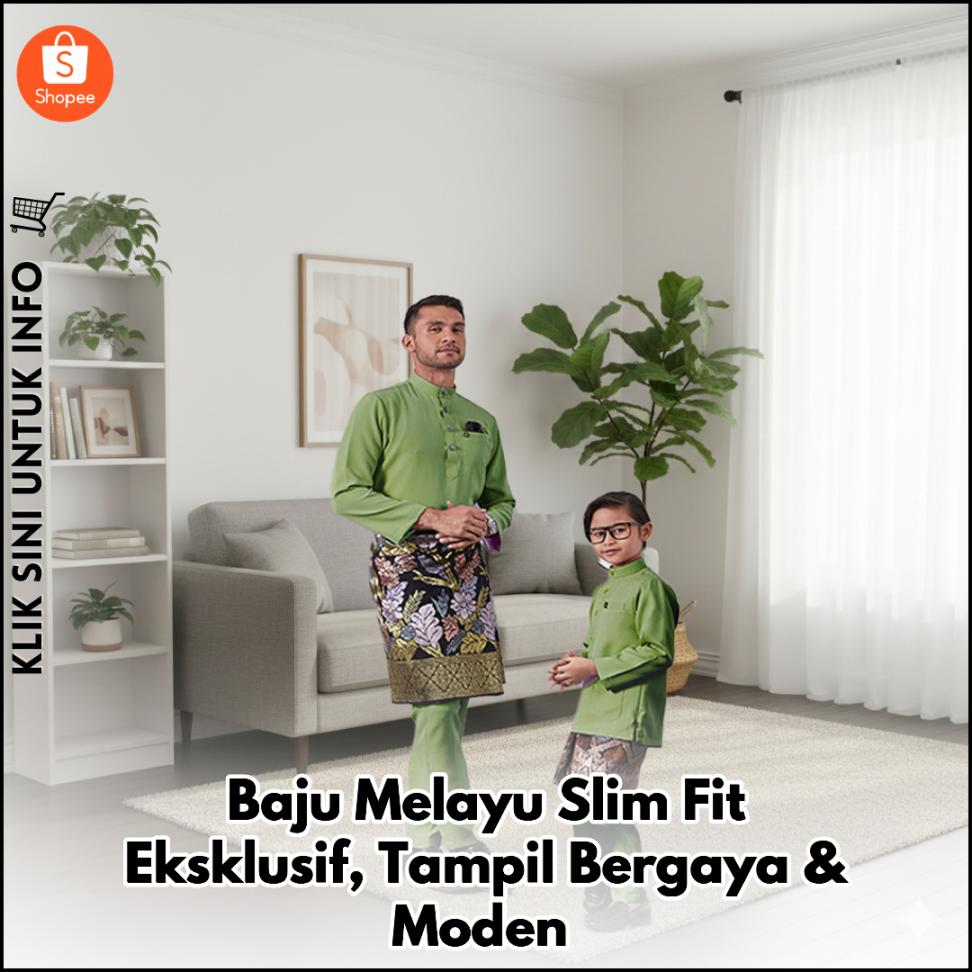 Baju Melayu Slim Fit Eksklusif, Tampil Bergaya & Moden
