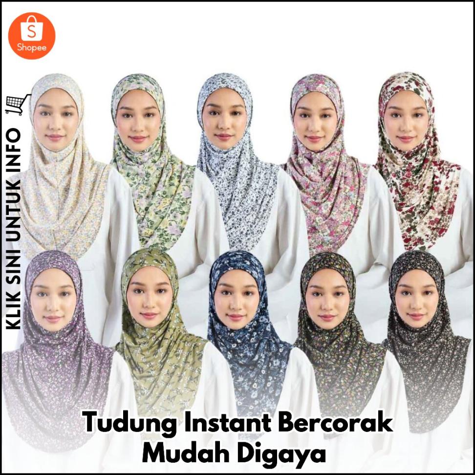 Tudung Instant Bercorak Mudah Digaya