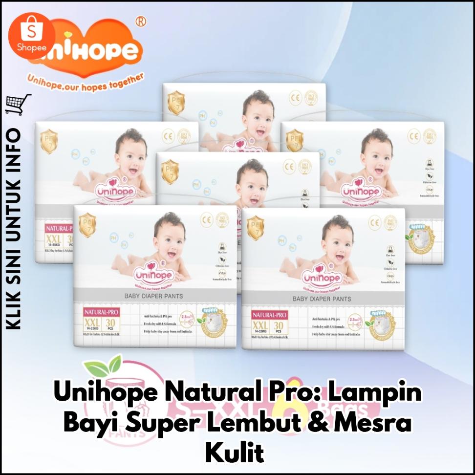 Unihope Natural Pro: Lampin Bayi Super Lembut & Mesra Kulit