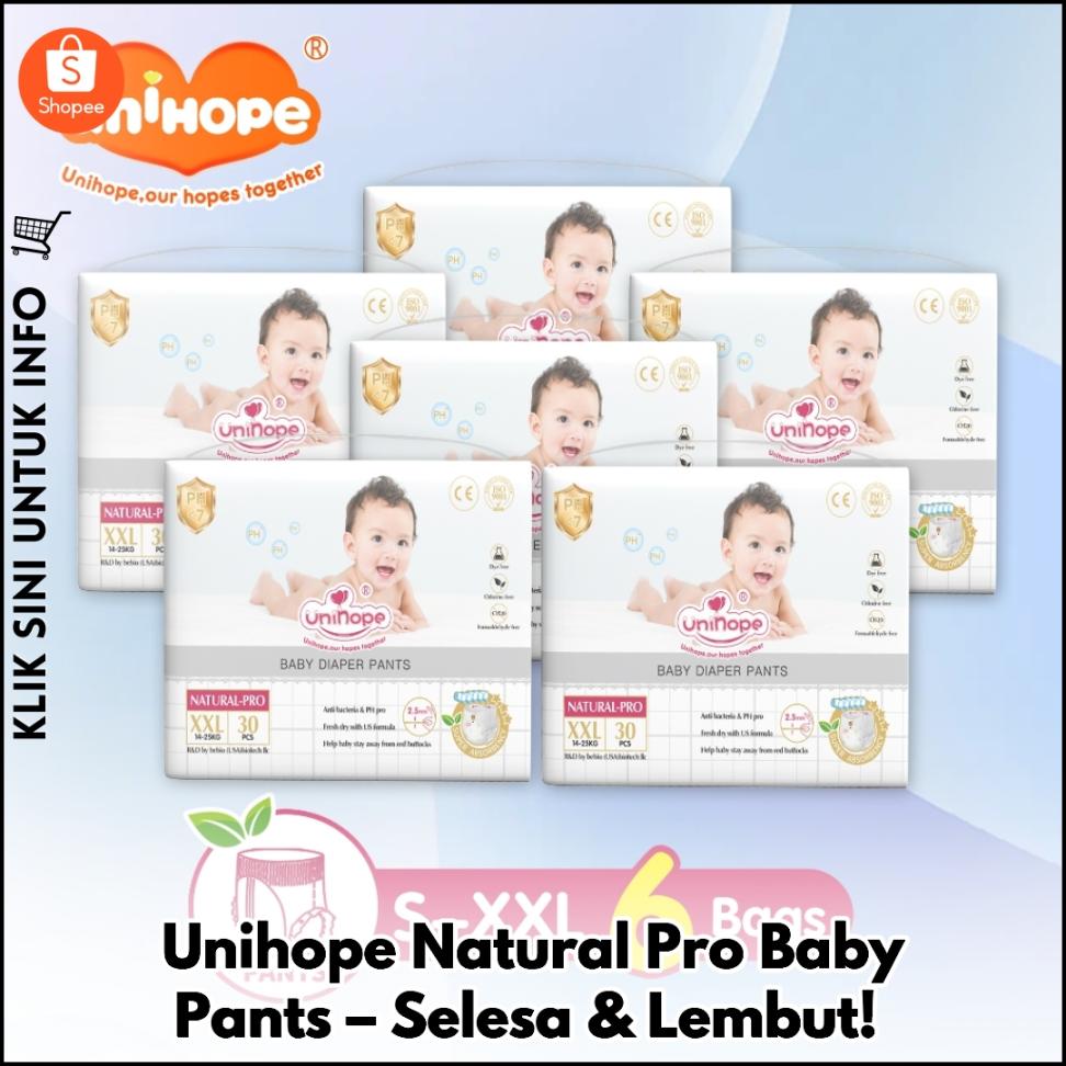 Unihope Natural Pro Baby Pants – Selesa & Lembut!