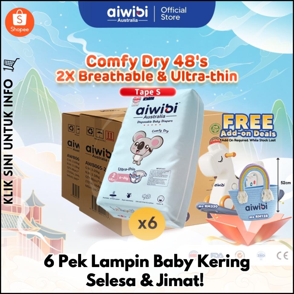 6 Pek Lampin Baby Kering Selesa & Jimat!