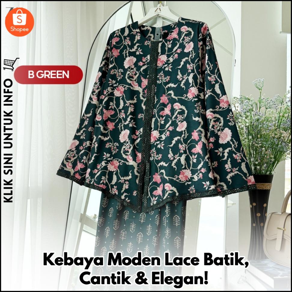 Baju Kurung Moden Renjana, Gabungan Lace & Batik Yang Menawan