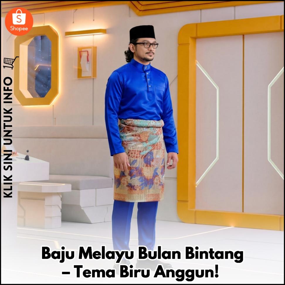 Baju Melayu Bulan Bintang – Tema Biru Anggun!