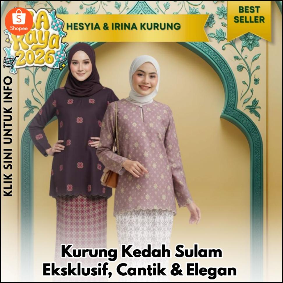 Kurung Kedah Sulam Eksklusif, Cantik & Elegan