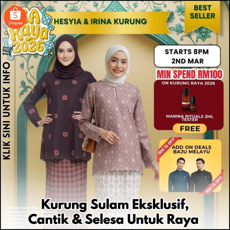 Kurung Sulam Eksklusif, Cantik & Selesa Untuk Raya