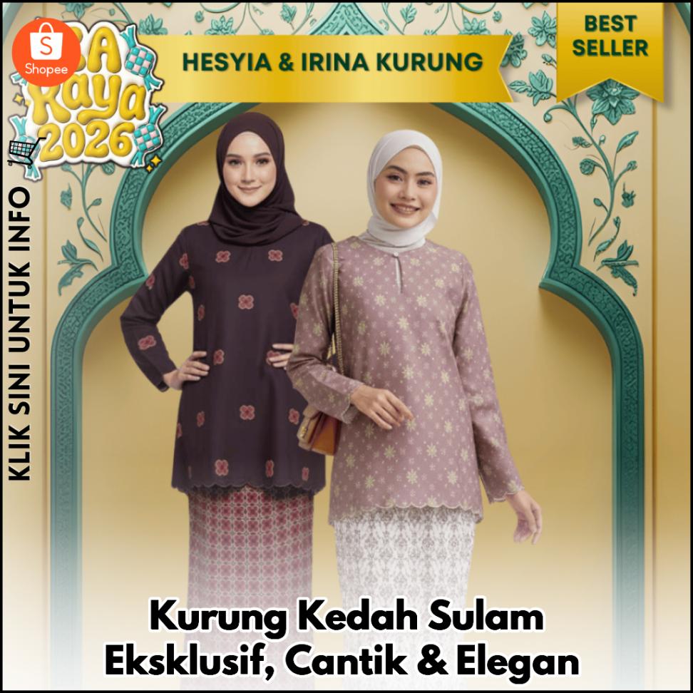 Kurung Kedah Sulam Eksklusif, Cantik & Elegan