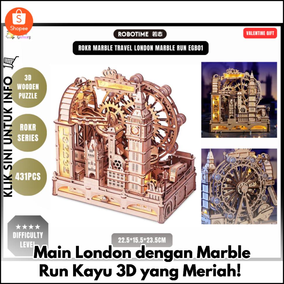 Main London dengan Marble Run Kayu 3D yang Meriah!