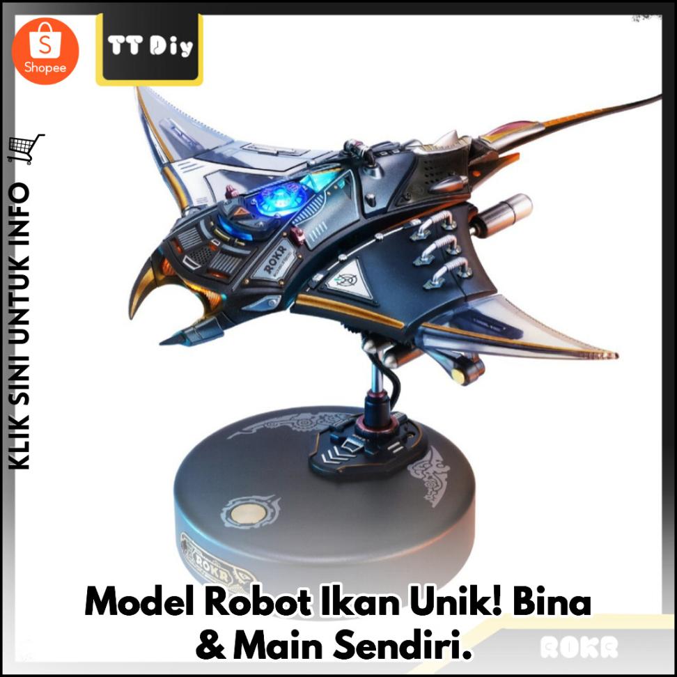 Model Robot Ikan Unik! Bina & Main Sendiri.