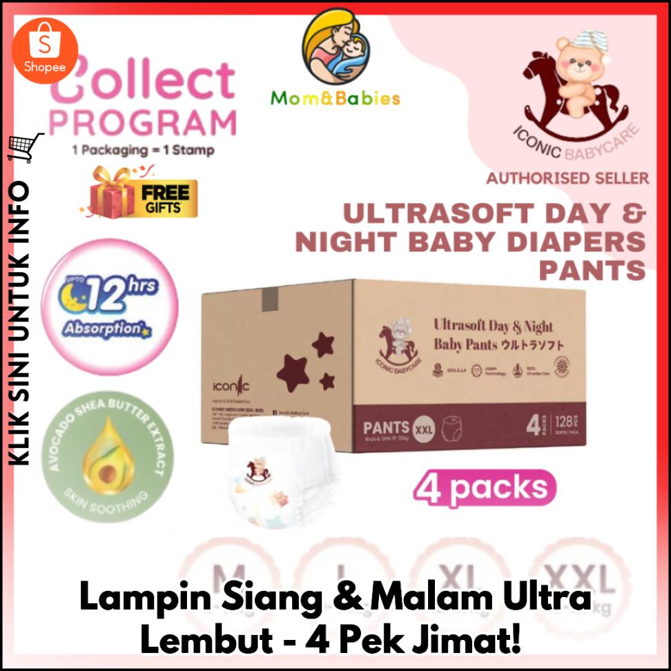 Lampin Siang & Malam Ultra Lembut - 4 Pek Jimat!