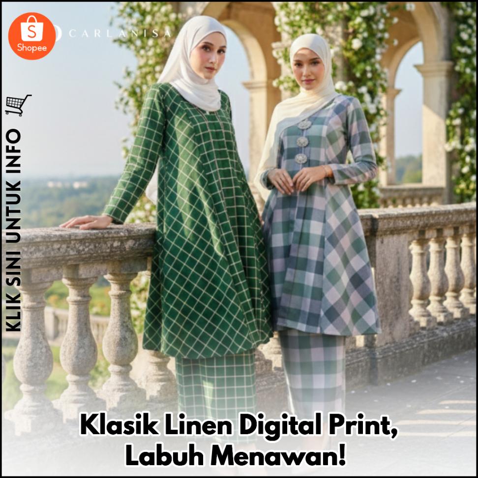 Klasik Linen Digital Print, Labuh Menawan!