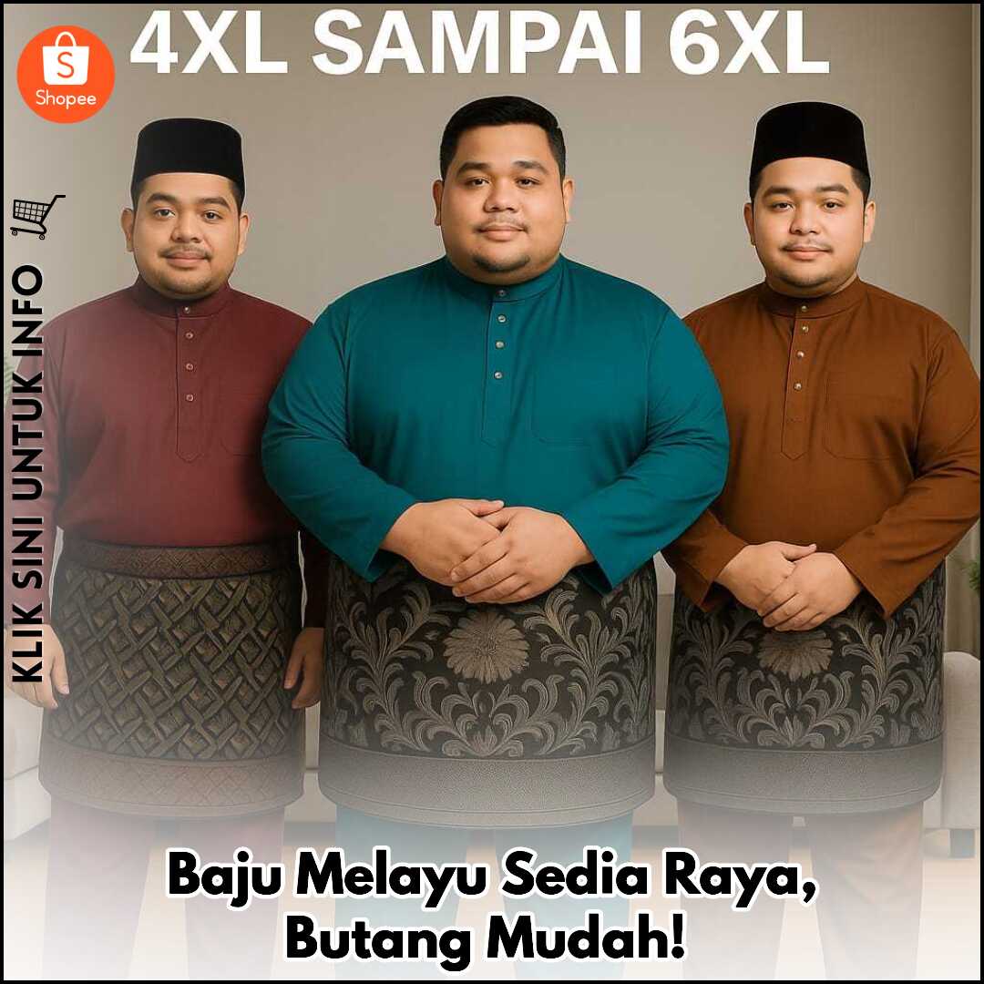 Baju Melayu Sedia Raya, Butang Mudah!