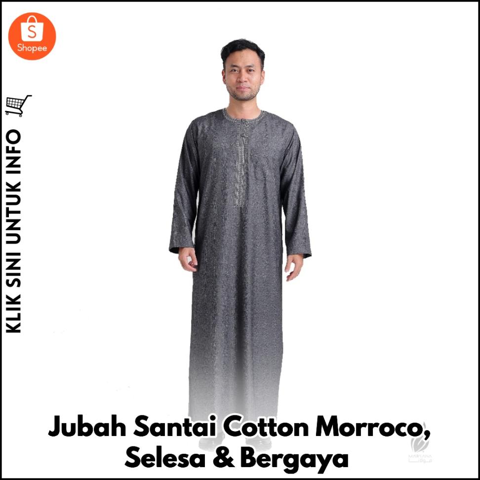 Jubah Santai Cotton Morroco, Selesa & Bergaya