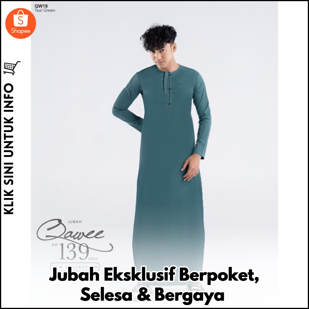 Jubah Eksklusif Berpoket, Selesa & Bergaya