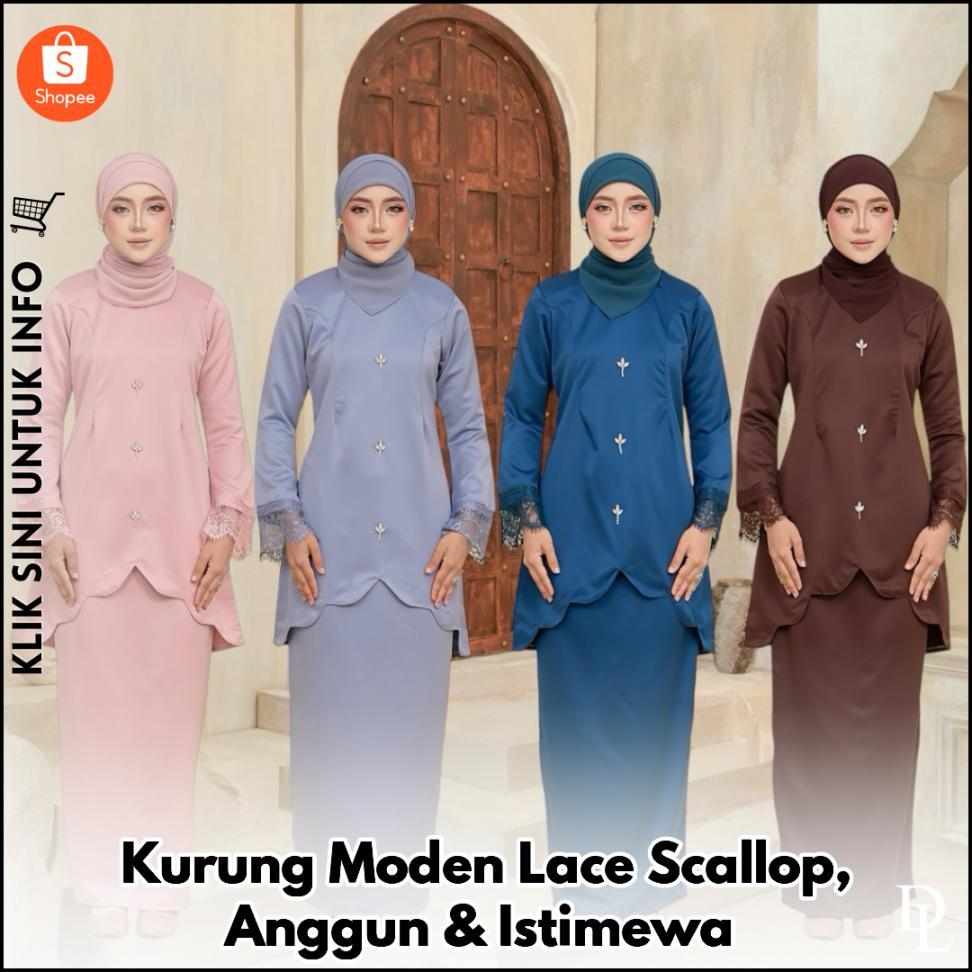 Kurung Moden Lace Scallop, Anggun & Istimewa