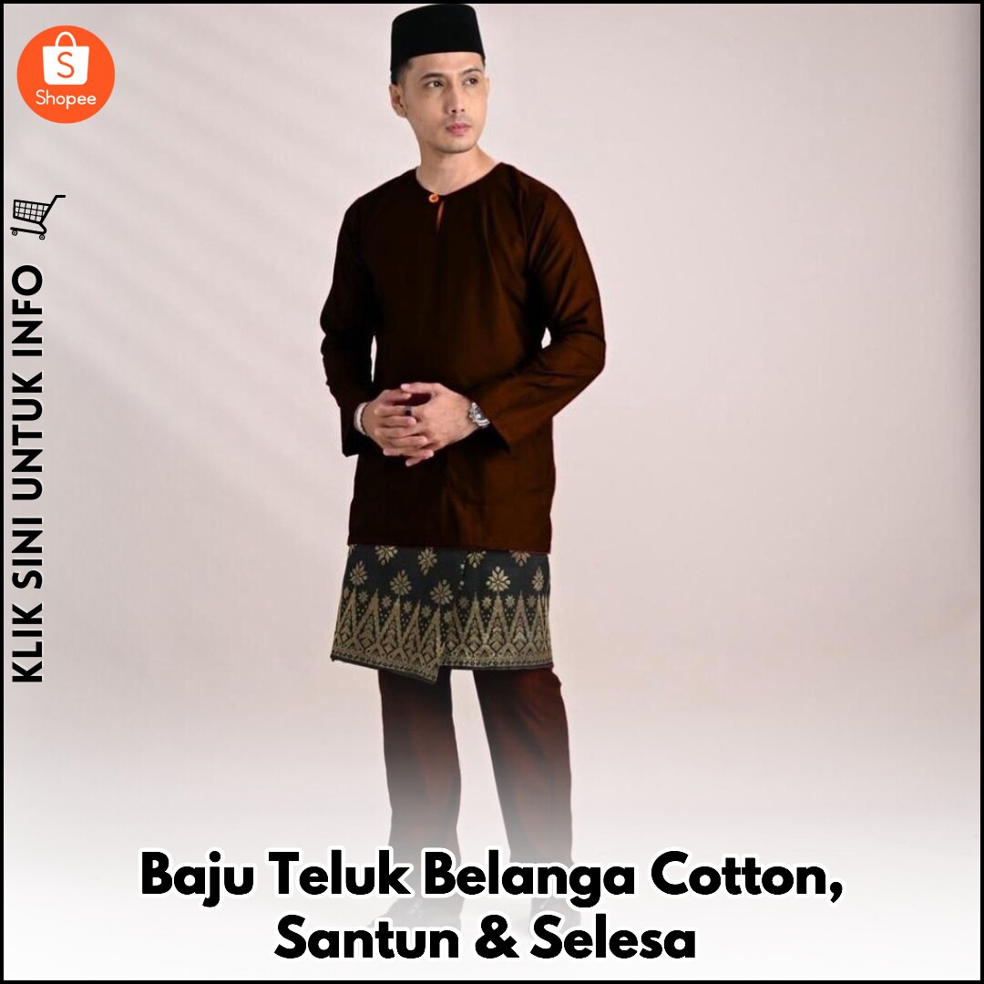 Baju Teluk Belanga Cotton, Santun & Selesa