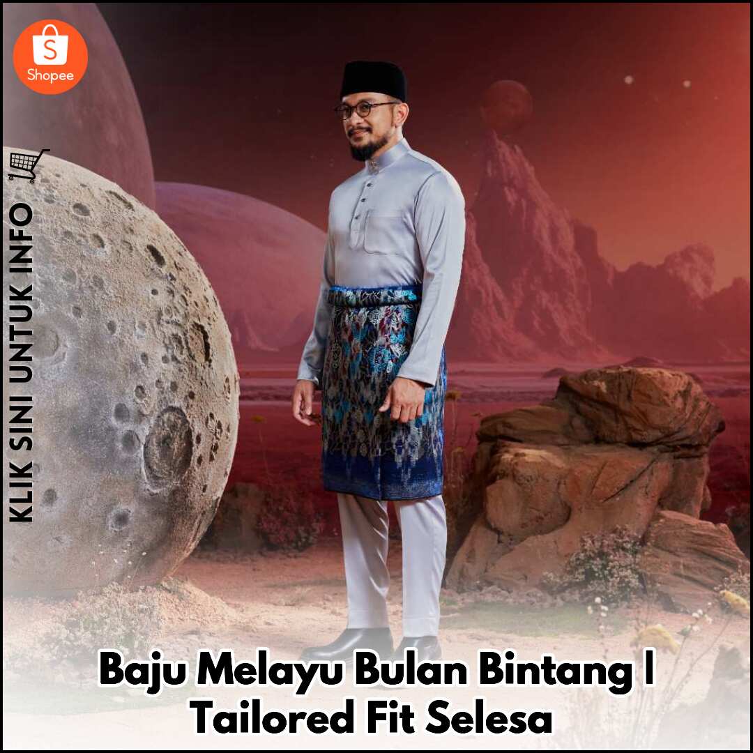 Baju Melayu Bulan Bintang | Tailored Fit Selesa