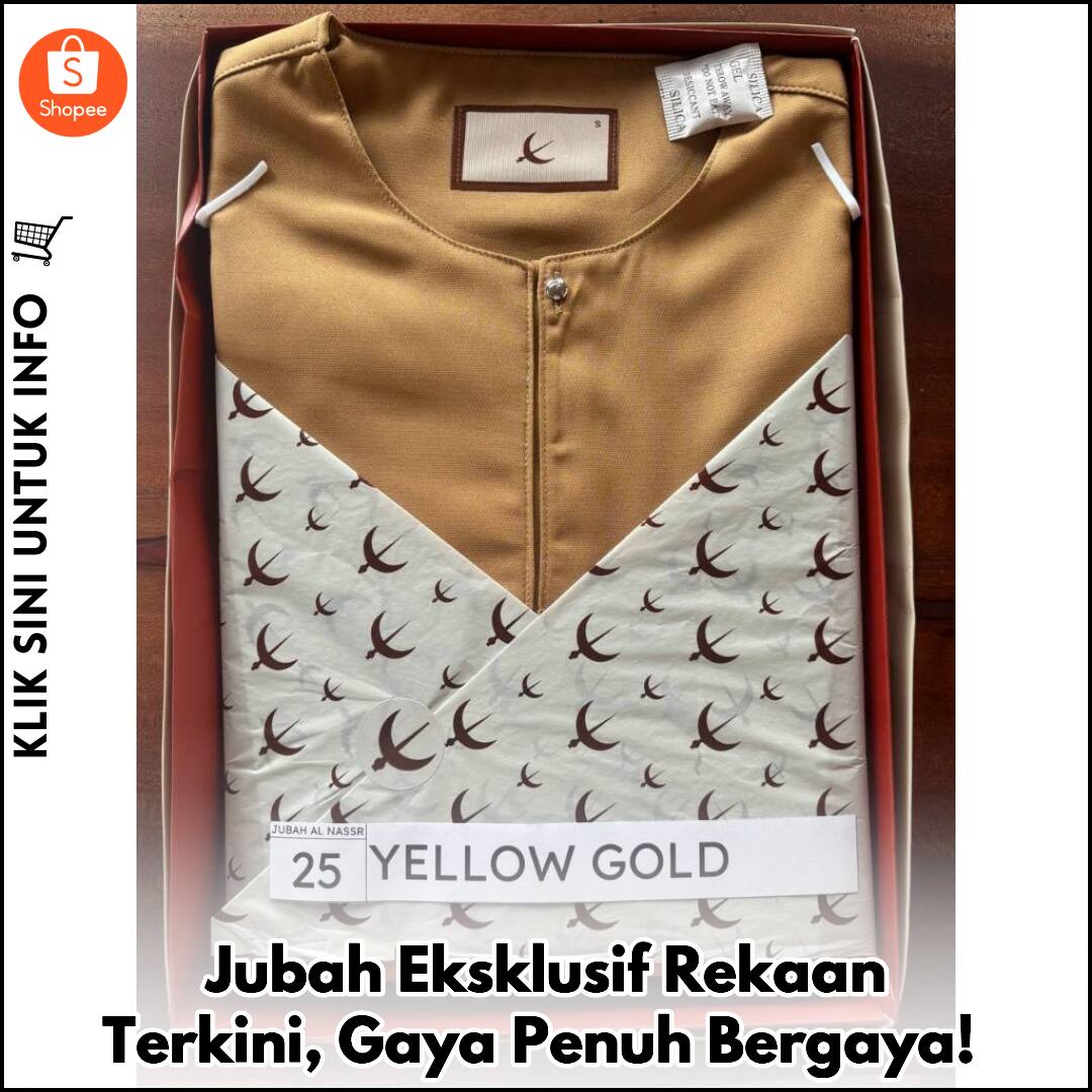 Jubah Eksklusif Rekaan Terkini, Gaya Penuh Bergaya!