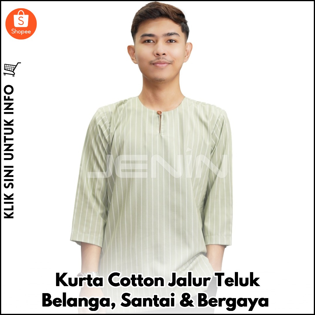 Kurta Cotton Jalur Teluk Belanga, Santai & Bergaya