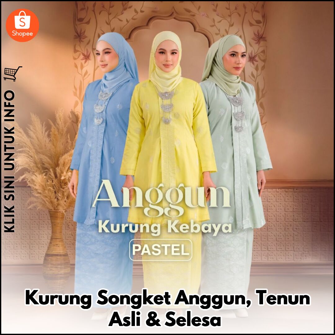 Kurung Songket Anggun, Tenun Asli & Selesa
