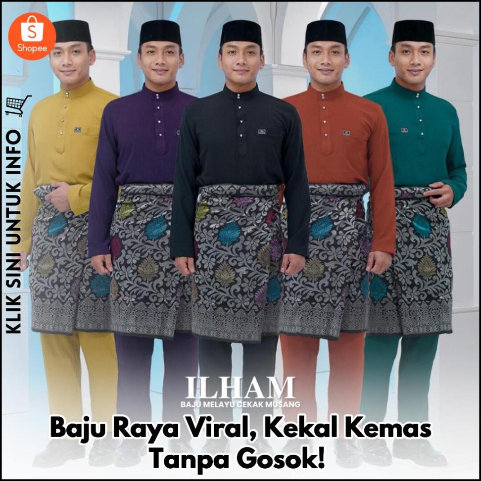 Baju Raya Viral, Kekal Kemas Tanpa Gosok!