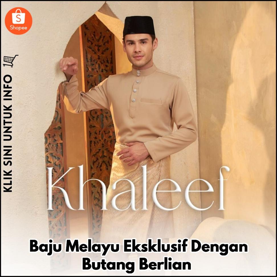 Baju Melayu Eksklusif dengan Butang Berlian Percuma