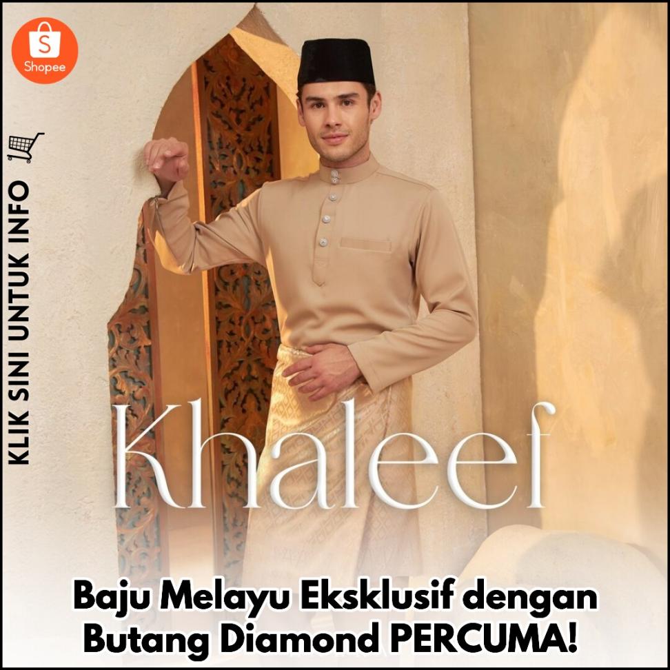 Baju Melayu Eksklusif dengan Butang Diamond PERCUMA!