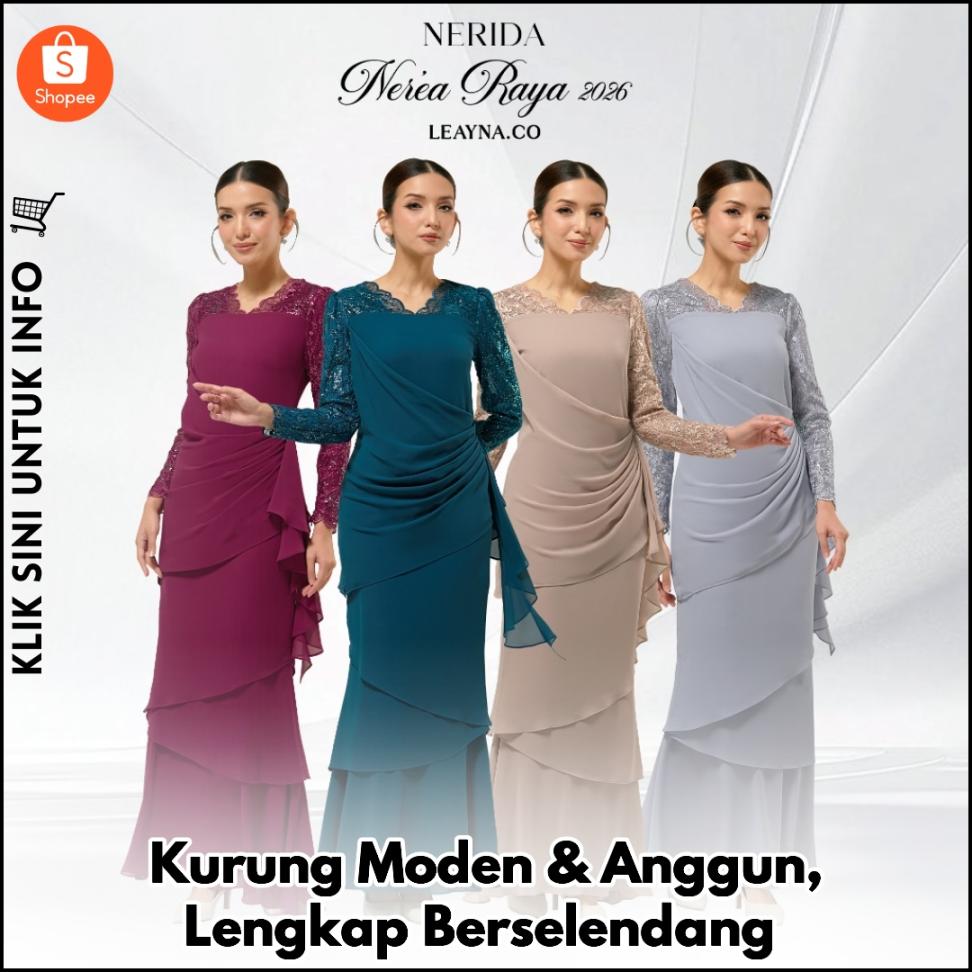 Kurung Moden & Anggun, Lengkap Berselendang