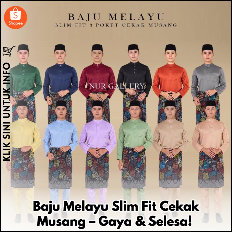 Baju Melayu Slim Fit Cekak Musang – Gaya & Selesa!