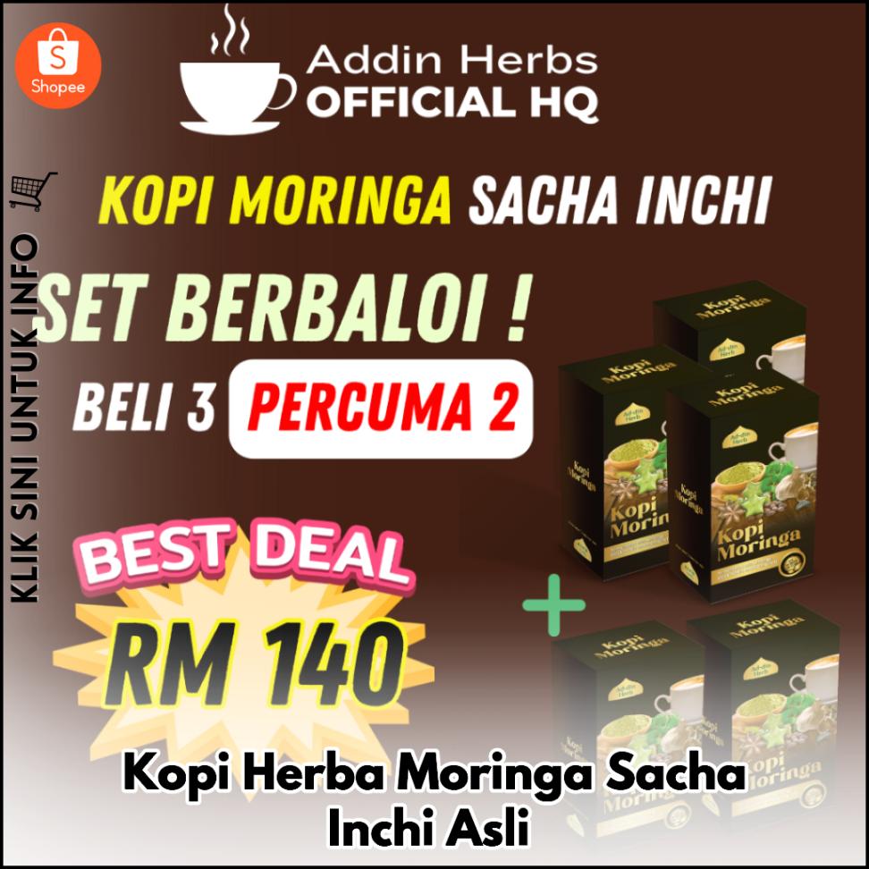 Kopi Herba Moringa Sacha Inchi Asli