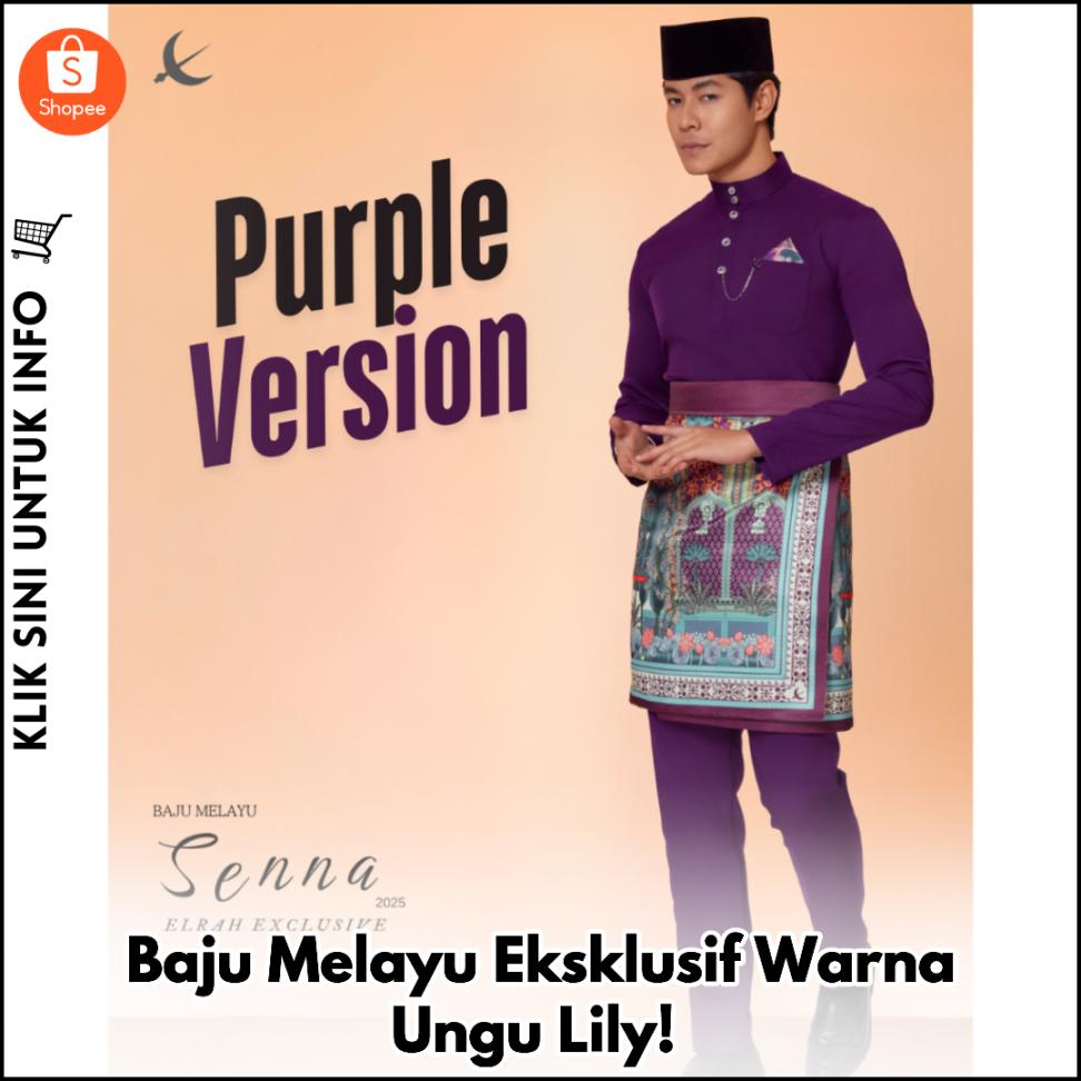 Baju Melayu Eksklusif Warna Ungu Lily!
