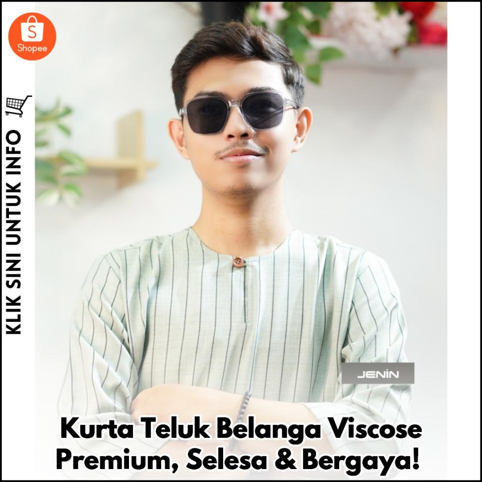 Kurta Teluk Belanga Viscose Premium, Selesa & Bergaya!