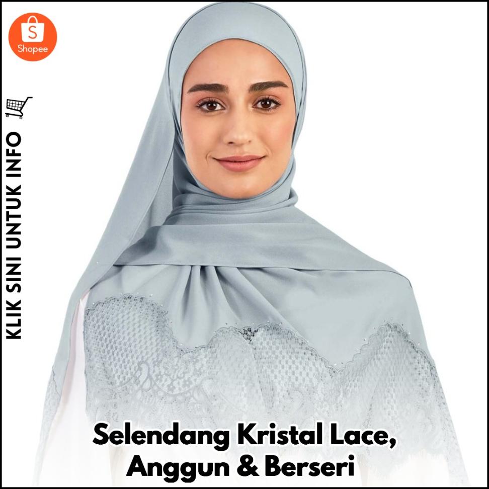 Selendang Kristal Lace, Anggun & Berseri