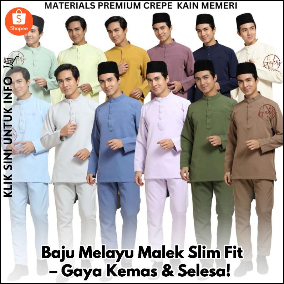 Baju Melayu Malek Slim Fit – Gaya Kemas & Selesa!