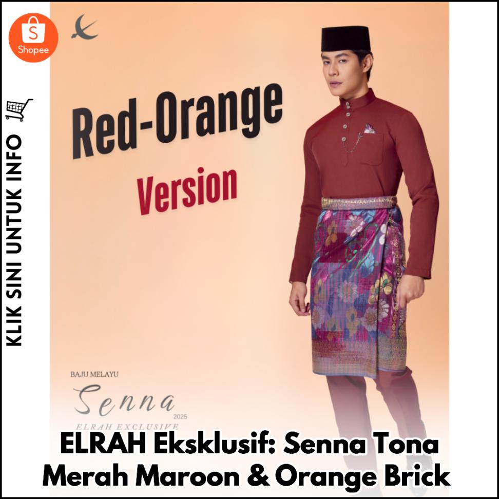 ELRAH Eksklusif: Senna Tona Merah Maroon & Orange Brick