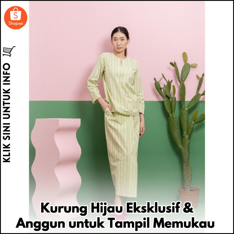 Kurung Hijau Eksklusif & Anggun untuk Tampil Memukau