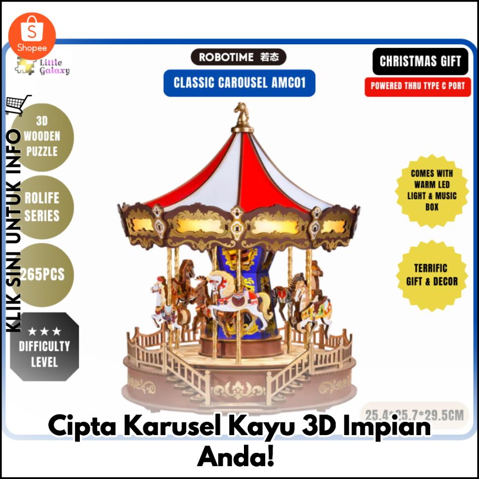 Cipta Karusel Kayu 3D Impian Anda!