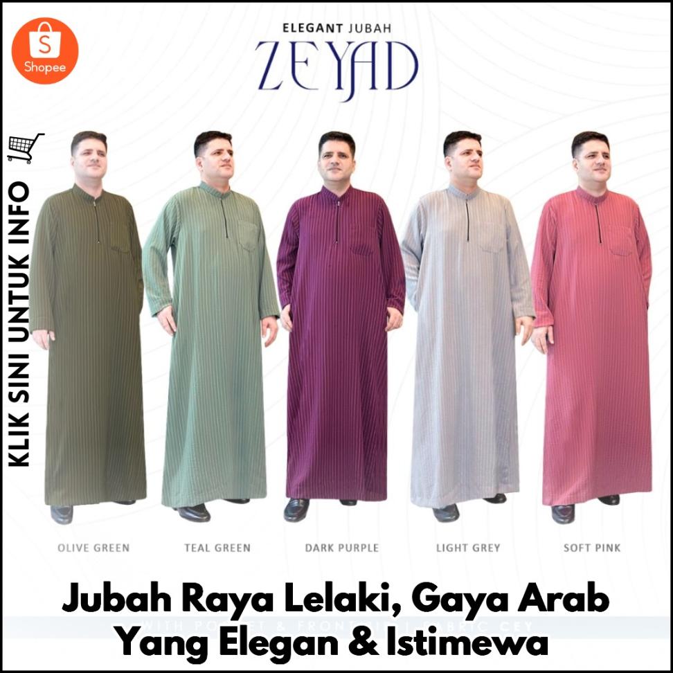 Jubah Raya Lelaki, Gaya Arab Yang Elegan & Istimewa