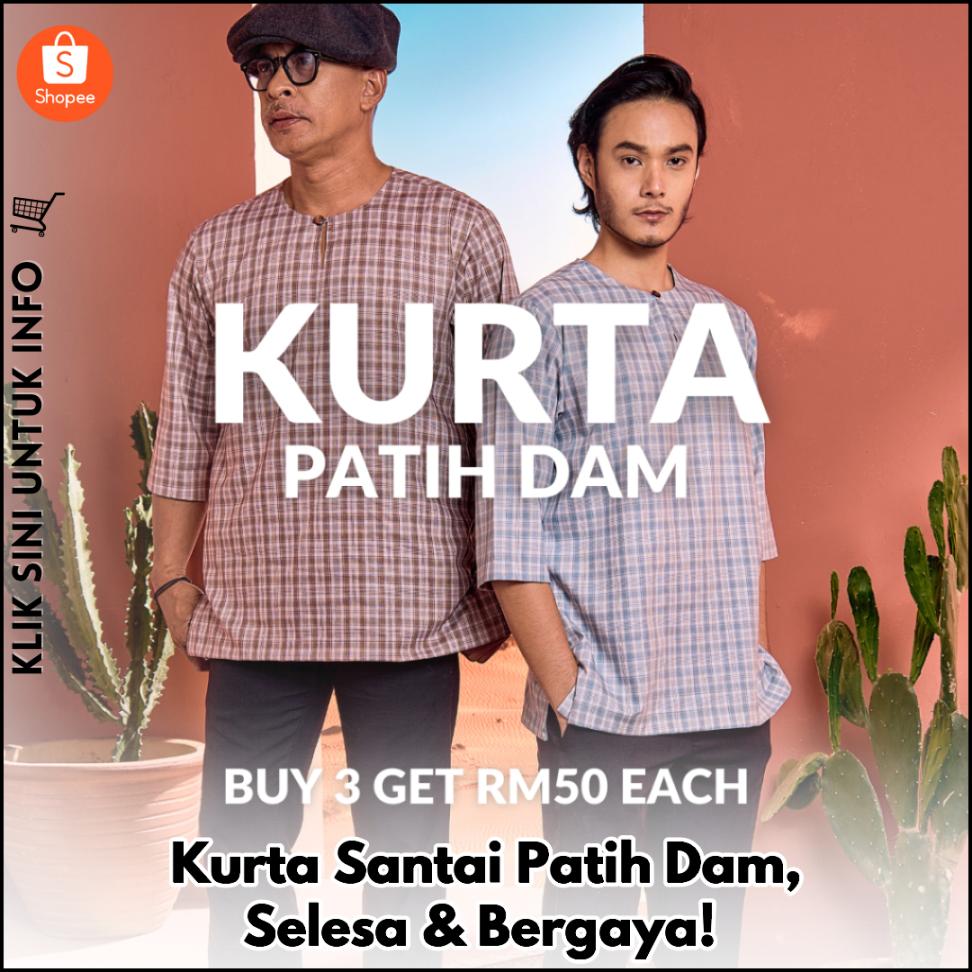 Kurta Santai Patih Dam, Selesa & Bergaya!
