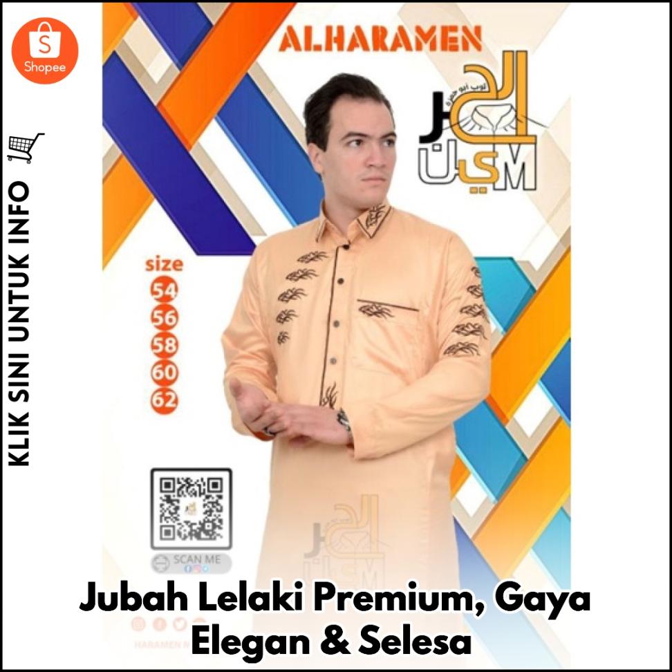 Jubah Lelaki Premium, Gaya Elegan & Selesa