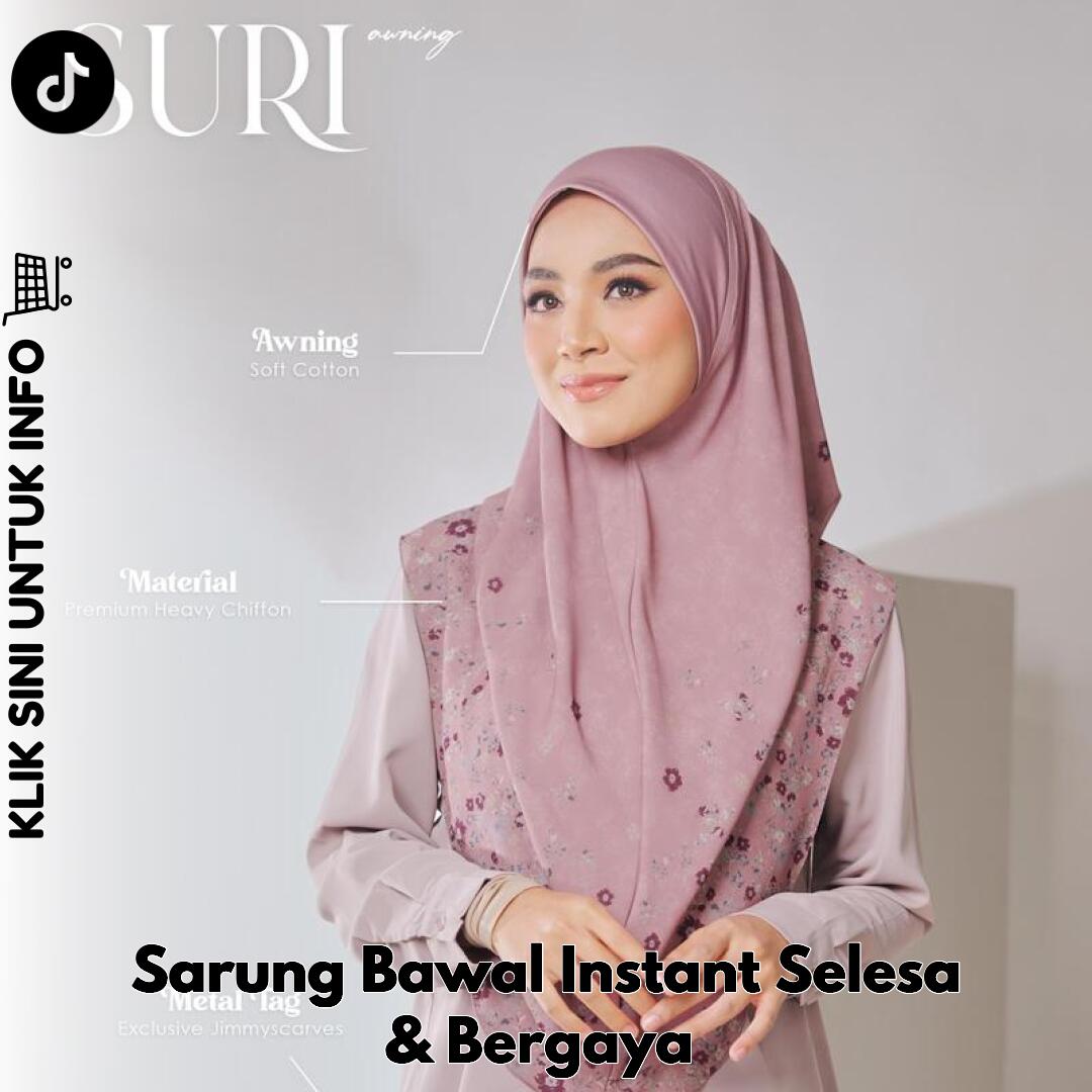 Sarung Bawal Instant Selesa & Bergaya