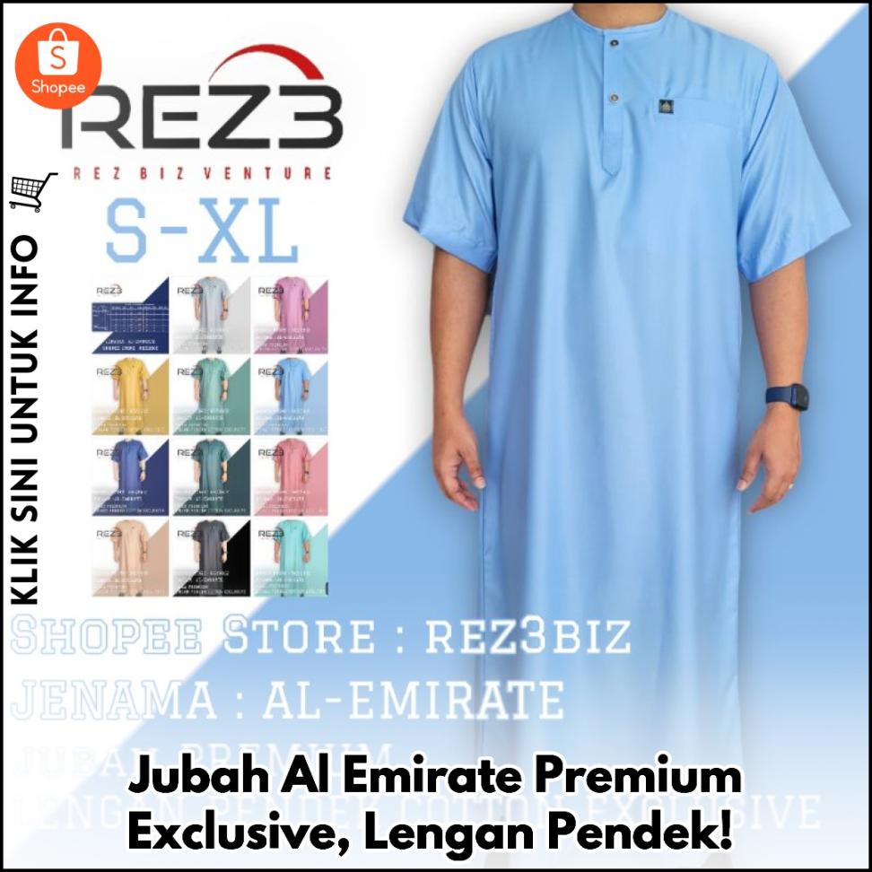 Jubah Al Emirate Premium Exclusive, Lengan Pendek!