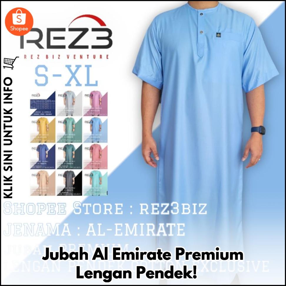 Jubah Al Emirate Premium Lengan Pendek! ?